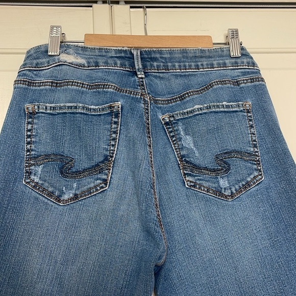 Silver Jeans Co Women’s Avery Skinny Mid Rise Blue Jeans Medium Wash Size 28x29 - Picture 6 of 10